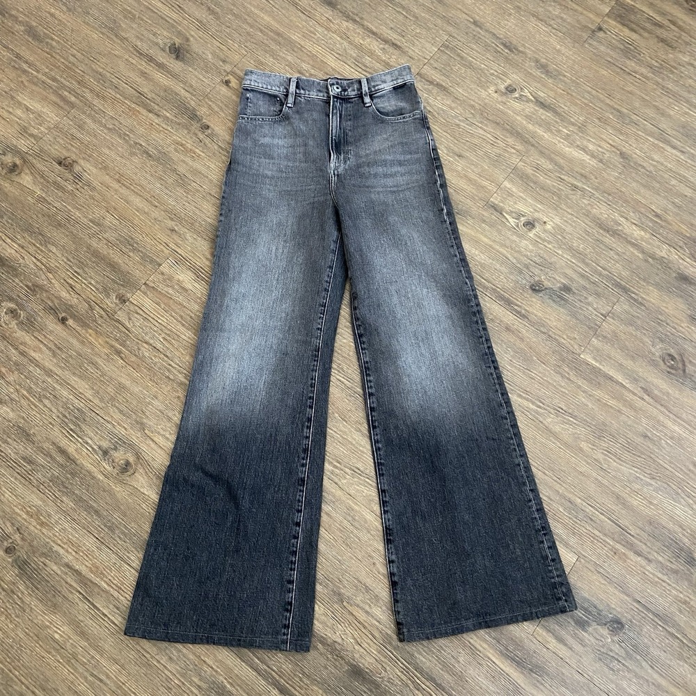 G-Star Raw Deck Ultra Wide Leg High Kara Faded Black Denim Jeans Size 27/30